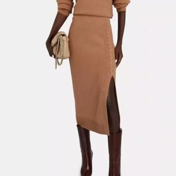 NWT INTERMIX Women’s L Cashmere Wool Blend High Waisted Pencil Skirt - Picture 2 of 10